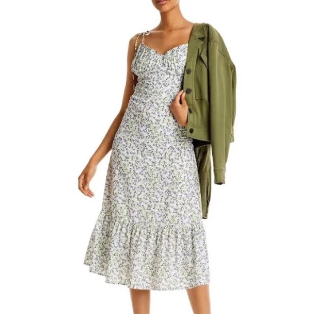 Aqua Floral Midi Dress